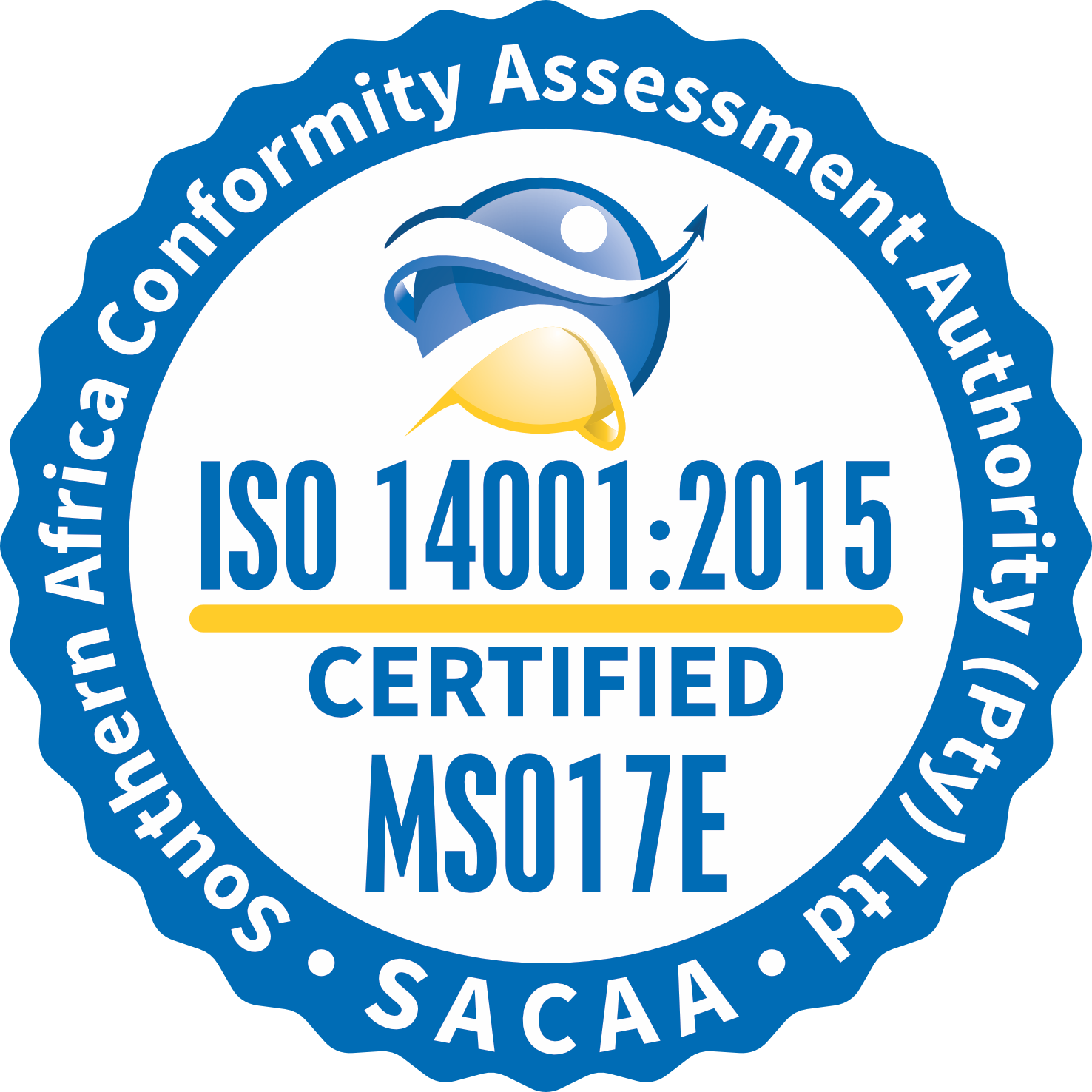 SACAA ISO 14001 certification mark MS017E
